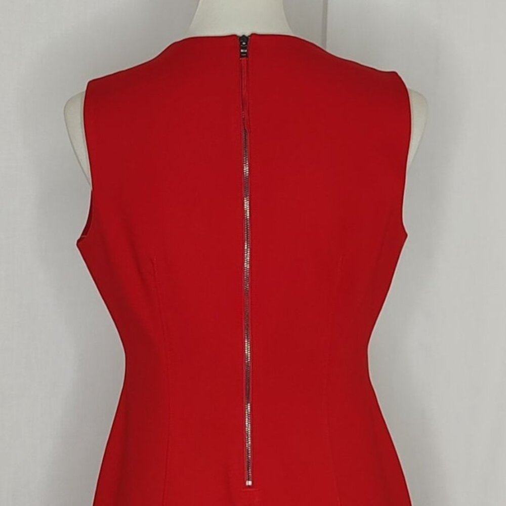 Spanx The Perfect Sheath Dress M Red Sleeveless Ponte Knit Slimming 20380R - Picture 9 of 11